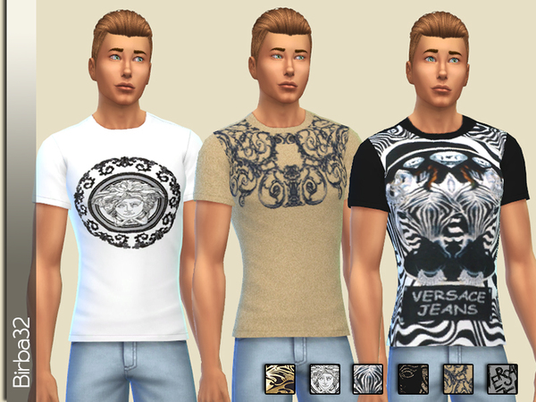 Sims 4 6 t shirts set by Birba32 at TSR