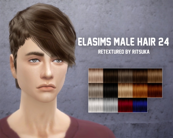 Sims 4 Elas 36&24 hair conversions retextured at Ritsuka