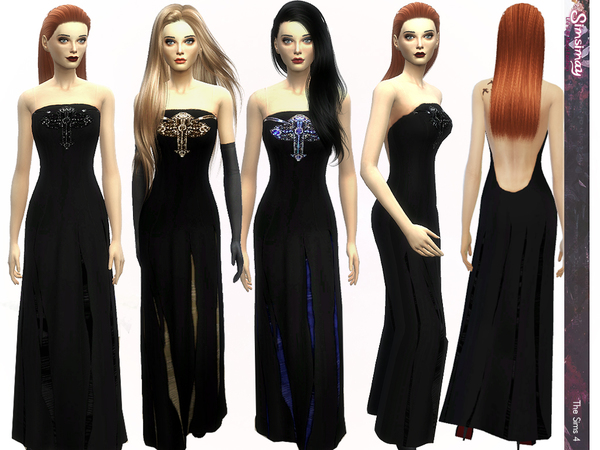 Sims 4 Eclipse Beaded Gown by Simsimay at TSR