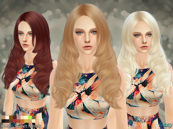 Sims 4 Sweet Misery hair by Cazy at TSR