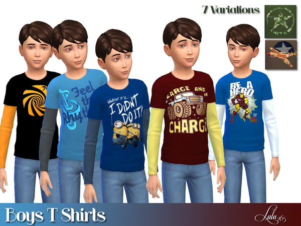 Sims 4 Boys Long Sleeve Ts by Lulu265 at TSR