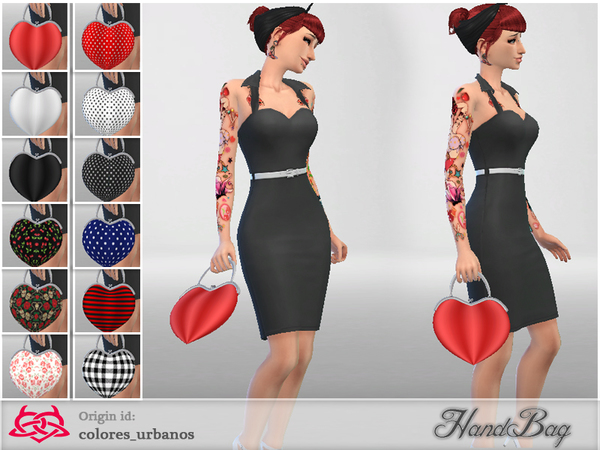 Sims 4 Heart Handbag by Colores Urbanos at TSR
