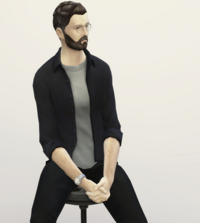 Sims 4 Sitting pose 1 at Rusty Nail