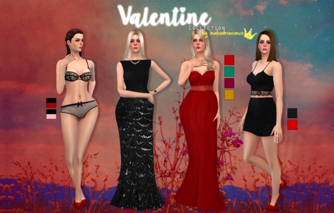 Sims 4 Valentine collection at In a bad Romance