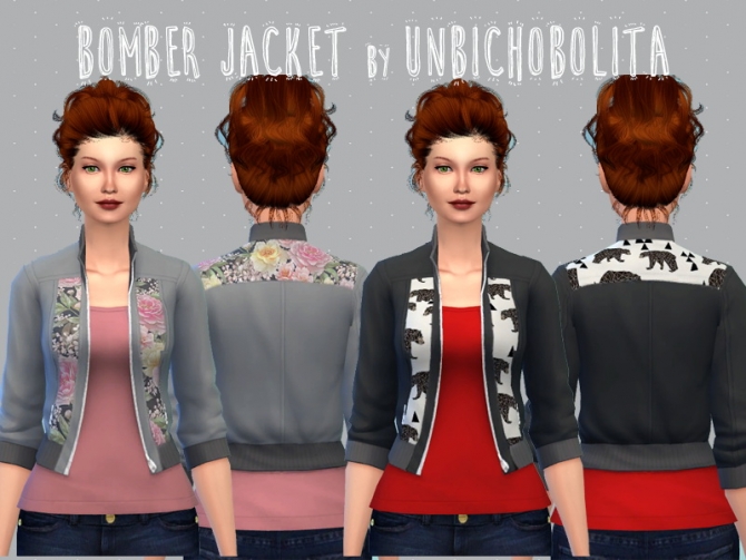 Sims 4 Bomber jacket recolors at Un bichobolita