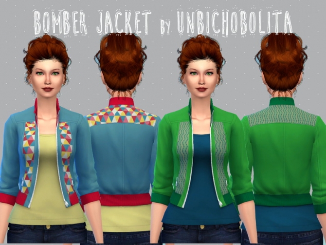 Sims 4 Bomber jacket recolors at Un bichobolita