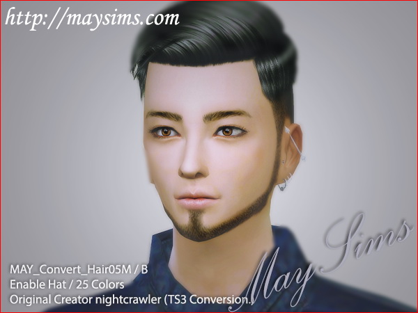 Sims 4 Convert Hair 05M / 05B / Type2 (nightcrawler) at May Sims