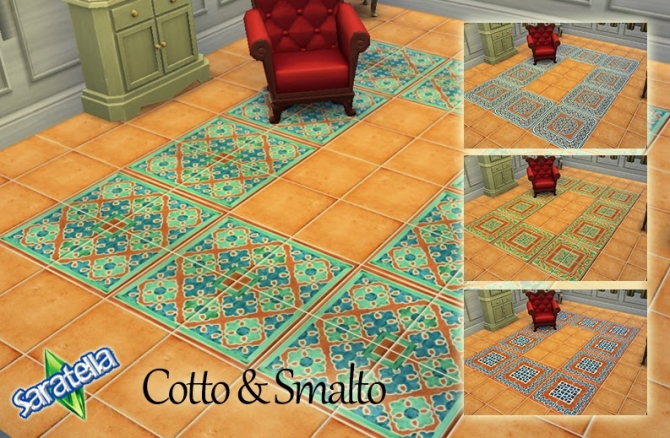 Sims 4 Cotto & Smalto tiles at Saratella’s Place