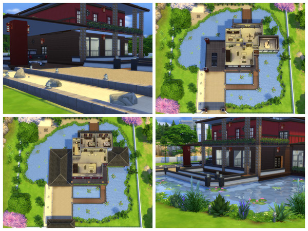 Sims 4 Japanese Sunrise house by millasrl at TSR