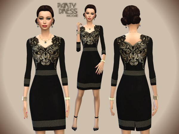 Sims 4 Party Dress by Paogae at TSR
