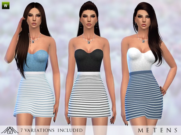 Sims 4 Naiads dress by Metens at TSR