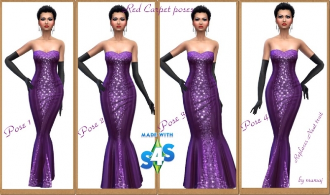 Sims 4 Red Carpet poses by Mama J at Simtech Sims4