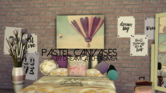 Sims 4 Pastel Canvases at DreamCatcherSims4