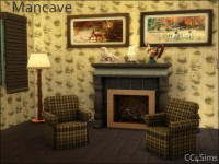Mancave living by Christine at CC4Sims