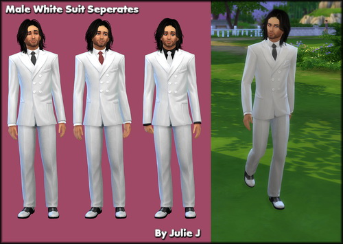 Sims 4 Male White Suit Separates at Julietoon – Julie J
