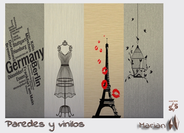 Sims 4 Wall stencils, murals and rugs at Marian Ezequiela