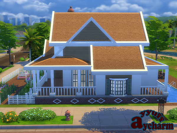 Sims 4 Aycharm house by ayyuff at TSR