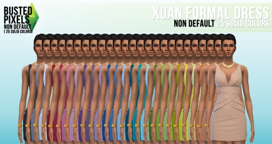 Sims 4 Xuan formal dress 25 recolors at Busted Pixels