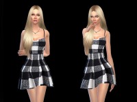 Black and white minidress by simsoertchen at TSR