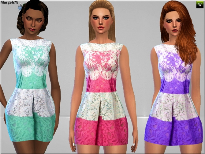 Sims 4 Delicate Lace Dress by Margie at Sims Addictions