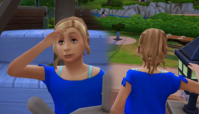 Sims 4 Curly Ponytail for Girls at My Stuff
