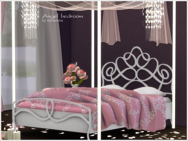 Sims 4 Romantic bedroom Angel  by Severinka at TSR