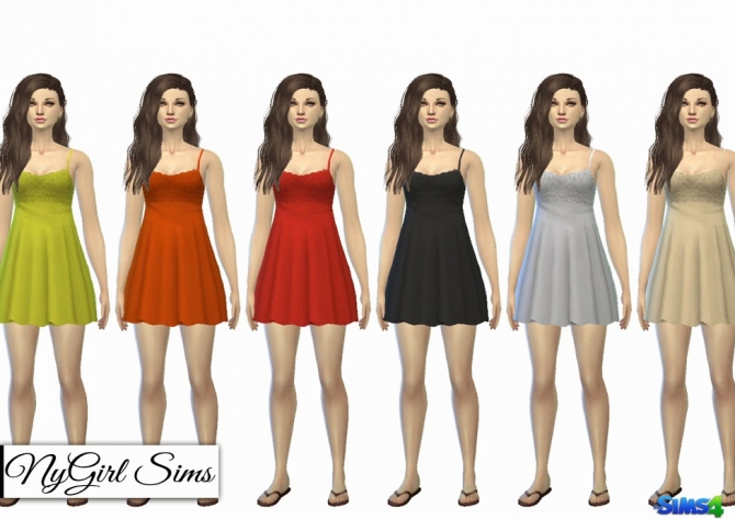 Sims 4 Lace Overlay Babydoll Dress at NyGirl Sims