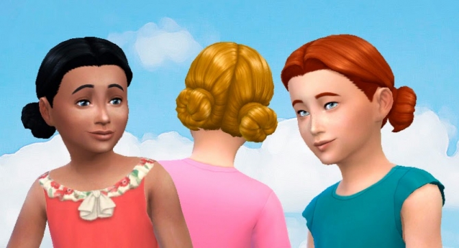 Sims 4 Buns Low for Girls at My Stuff