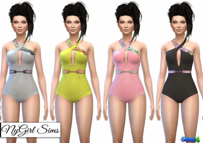 Sims 4 Floral Halter Swimsuit at NyGirl Sims