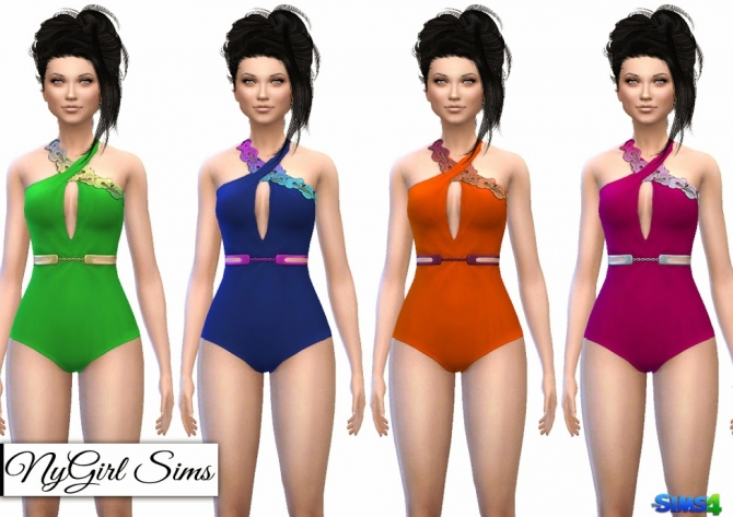 Sims 4 Floral Halter Swimsuit at NyGirl Sims