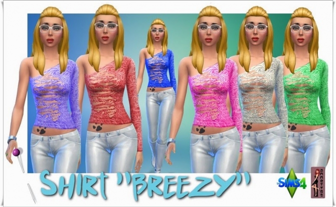 Sims 4 Breezy shirt at Annett’s Sims 4 Welt