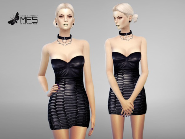 Sims 4 MFS Selene Dress by MissFortune at TSR