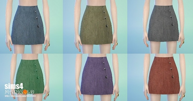 Sims 4 Button H line skirts at Marigold