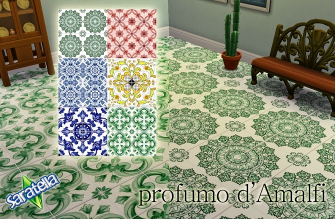 Sims 4 Profumo dAmalfi tiles at Saratella’s Place