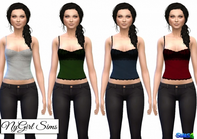 Sims 4 Lace Overlay Tank at NyGirl Sims