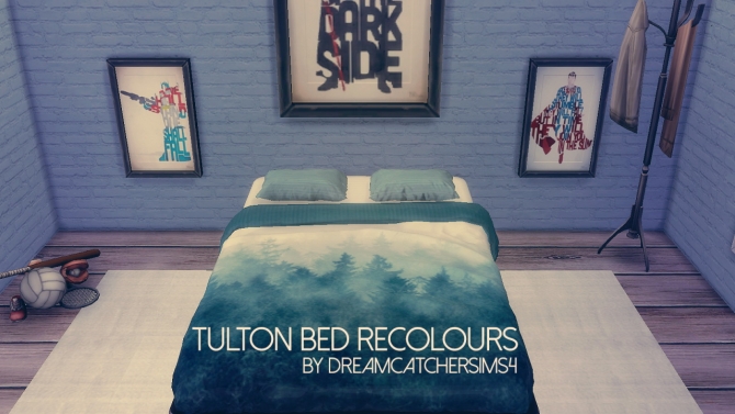 Sims 4 Tulton bed recolours at DreamCatcherSims4