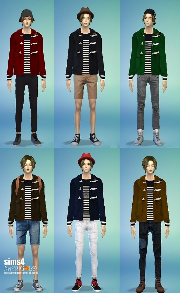 Sims 4 Duffle coat at Marigold