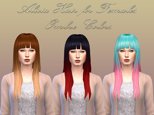 Sims 4 Alicia Hair Ombre Colors at NotEgain