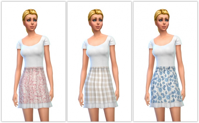Criss-Cross Dress 12 recolors at 13pumpkin31 » Sims 4 Updates