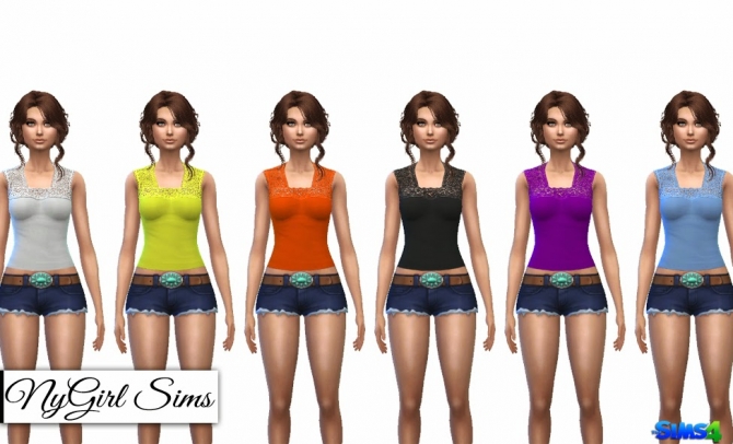 Sims 4 Lace Boho Tank at NyGirl Sims
