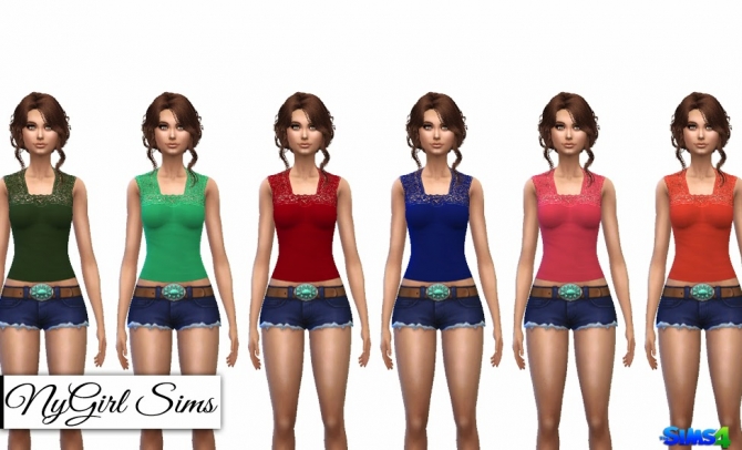 Sims 4 Lace Boho Tank at NyGirl Sims