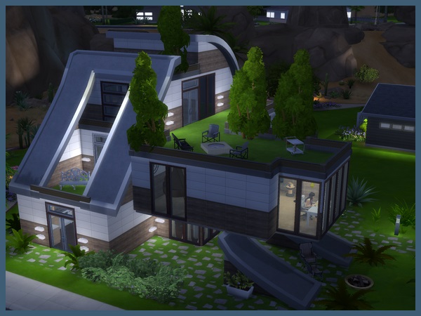 Sims 4 Modern Home 5 by Maxi Sims at Akisima
