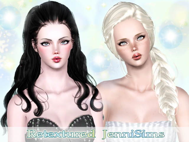 Sims 4 Newsea Isabel and Joice Hair retextures at Jenni Sims