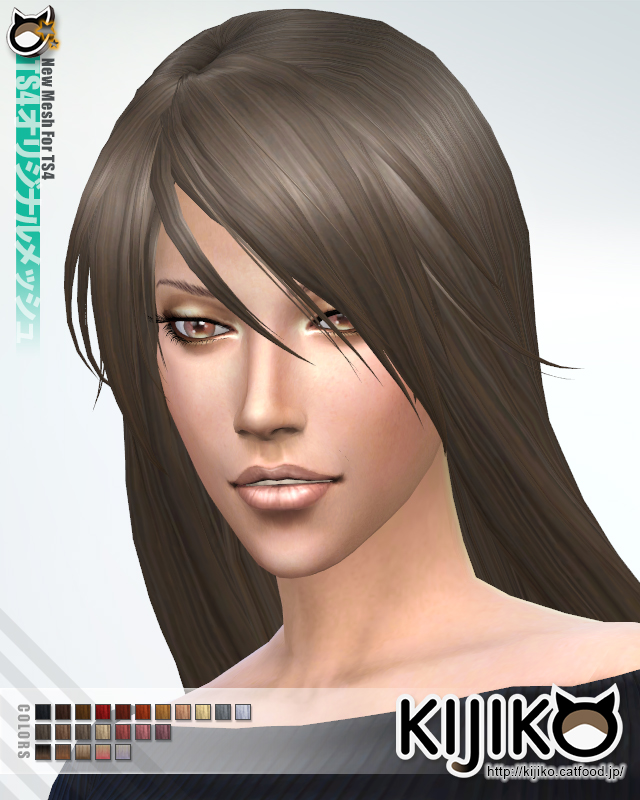 Sims 4 Long Straight hair for females at Kijiko