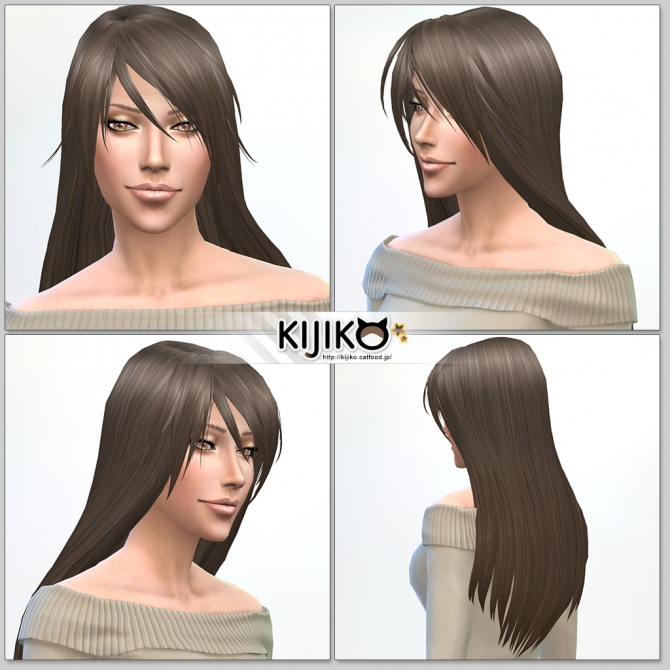 Sims 4 Long Straight hair for females at Kijiko