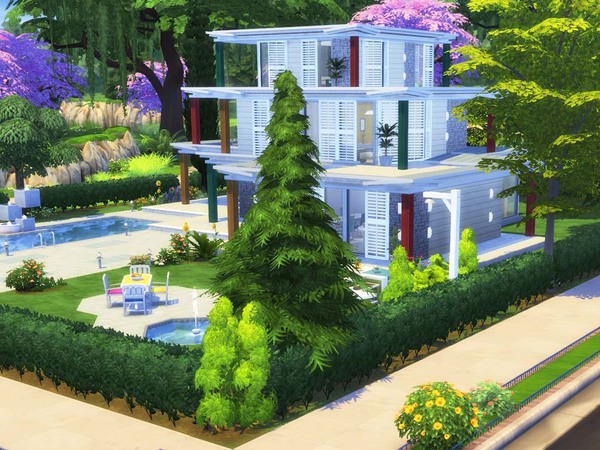 Sims 4 Rainbow house by Guardgian at TSR