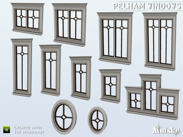 Sims 4 Pelham Windows by mutske at TSR
