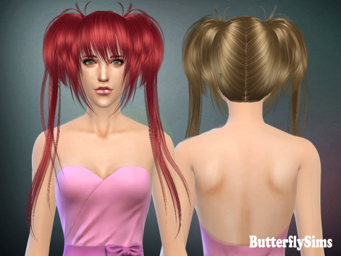 Sims 4 B fly hair 022 (Pay) by Yoyo at Butterfly Sims