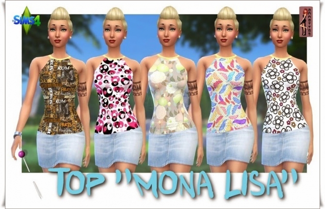 Sims 4 Mona Lisa top at Annett’s Sims 4 Welt