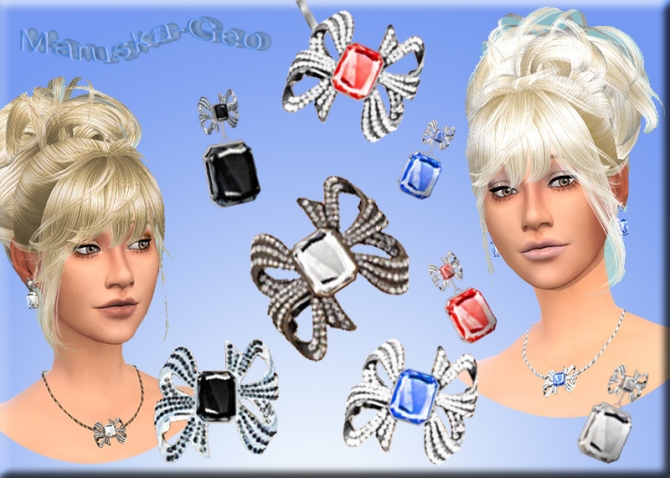Sims 4 Bow Jewelry Set at Maruska Geo